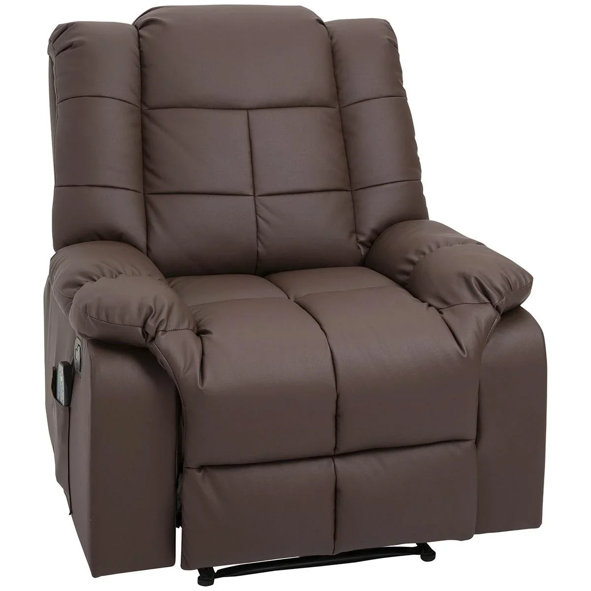 Massagesessel Fernsehsessel Relaxsessel mit Massagefunktion Kunstleder Holz Metall Schaumstoff Braun 94 x 99 x 99 cm - 0