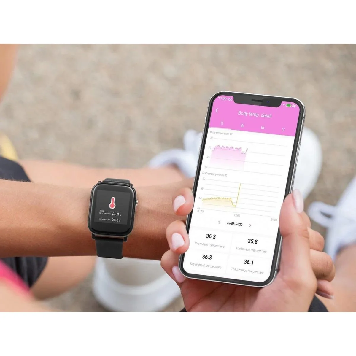 Smartwatch mit Temperaturmessung - 6