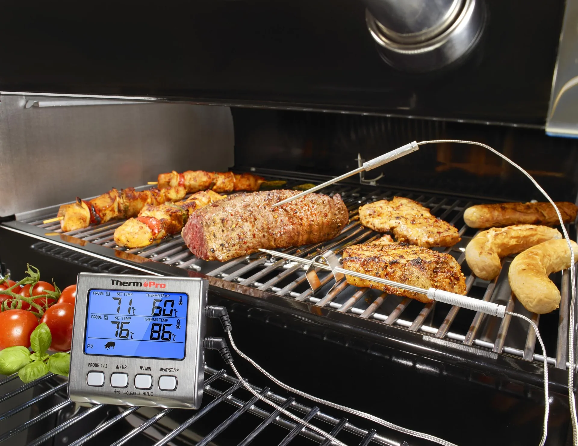 Grill-/ Bratenthermometer Dual, digital, mit 2 Temperatursensoren - 8