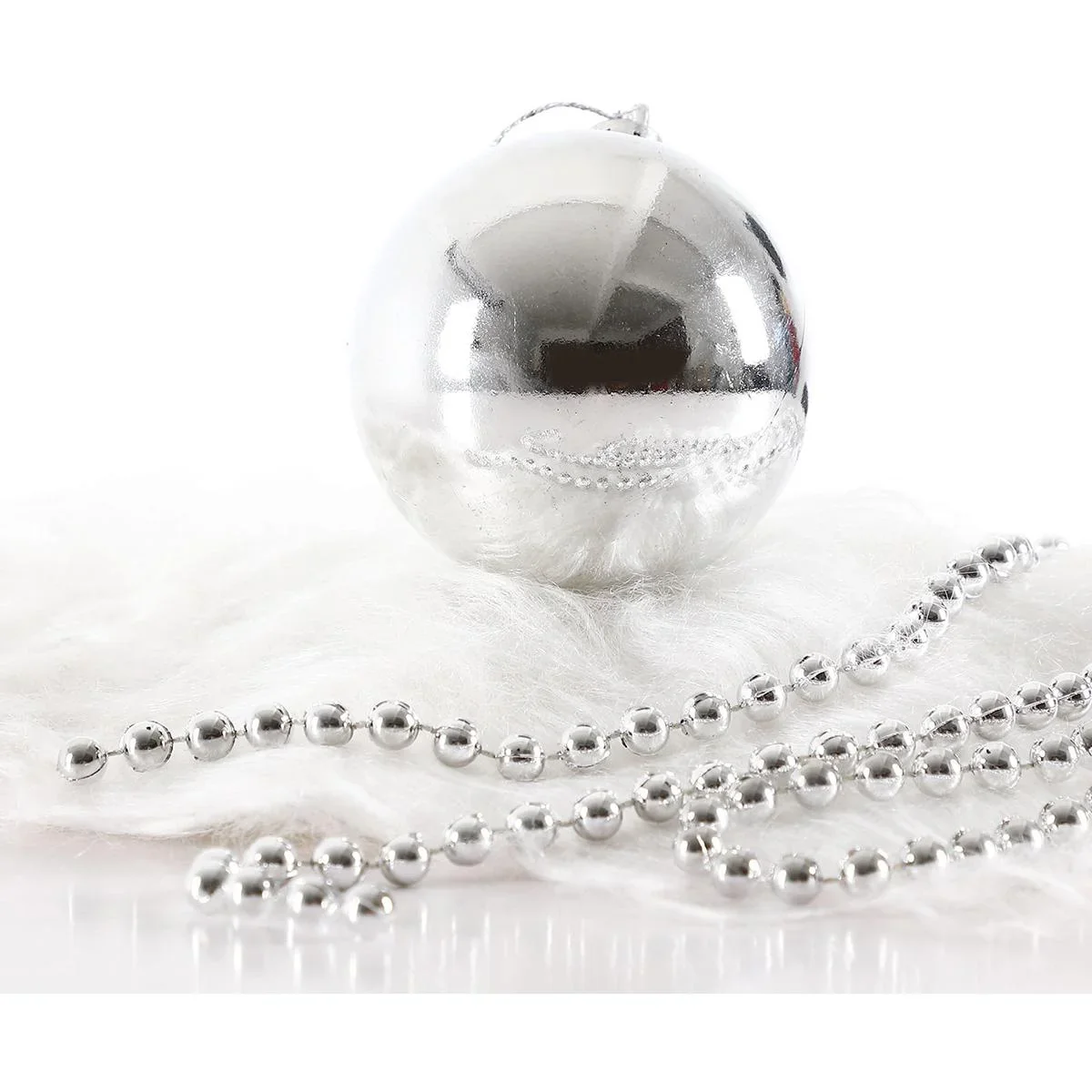 Christbaumschmuck - Christbaumschmuck silber 66 Stk. - 2