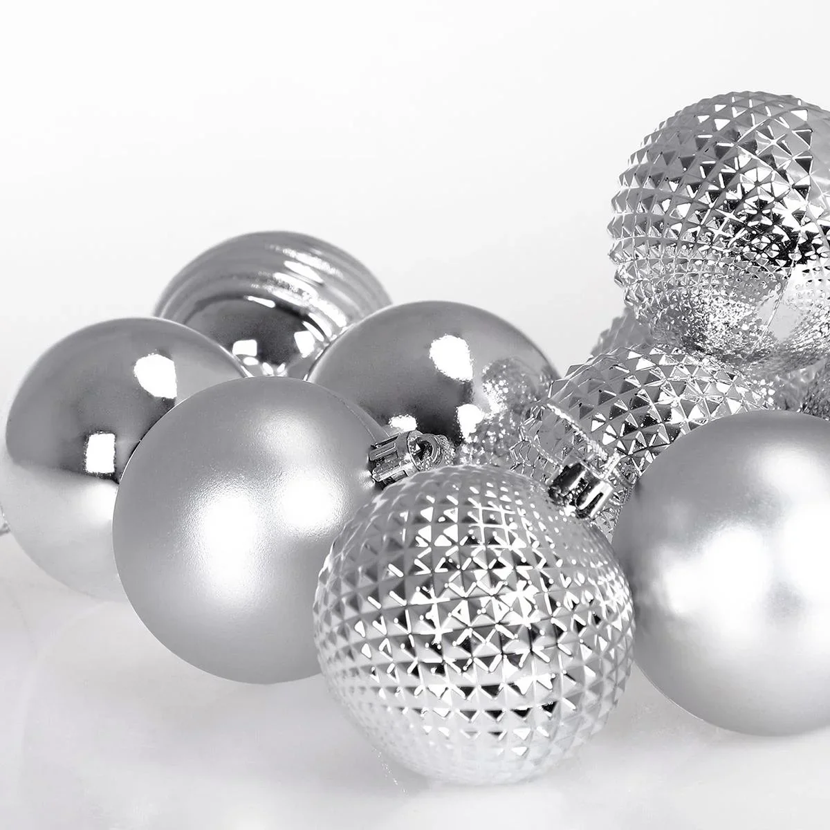 Christbaumschmuck - Christbaumschmuck silber 66 Stk. - 3
