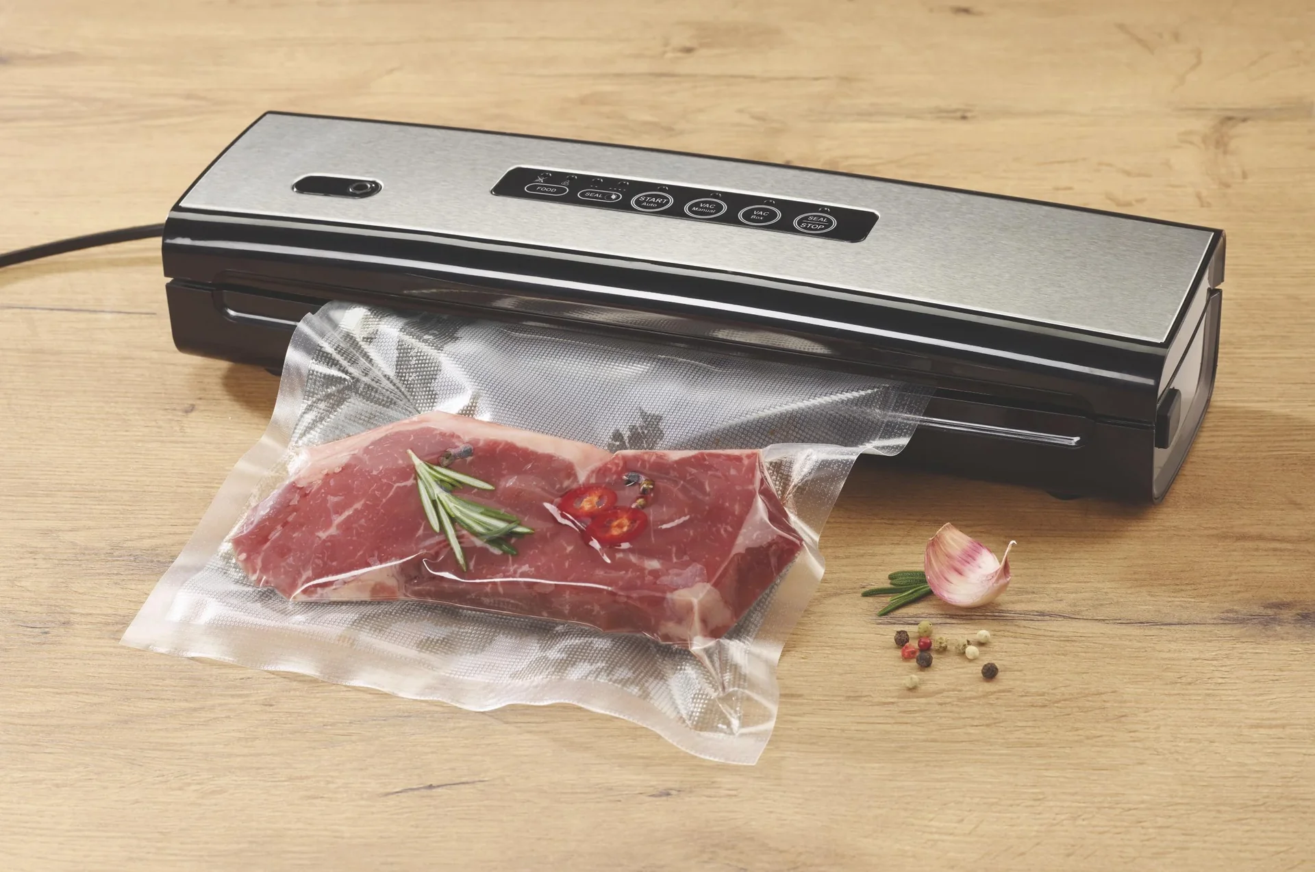 Edelstahl Kompakt-Vakuumierer, 130 Watt - 1