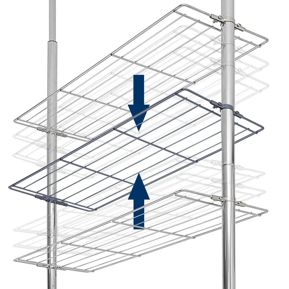 Teleskopregal mit 4 höhenverstellbaren Fachböden 173-270cm - 6