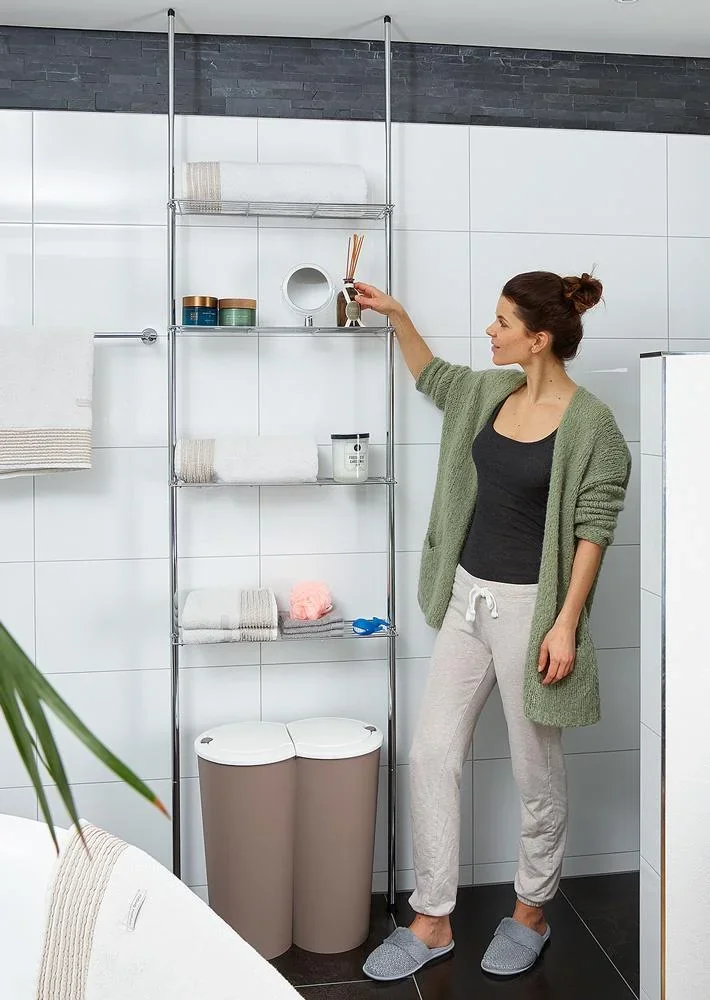 Teleskopregal mit 4 höhenverstellbaren Fachböden 173-270cm - 8