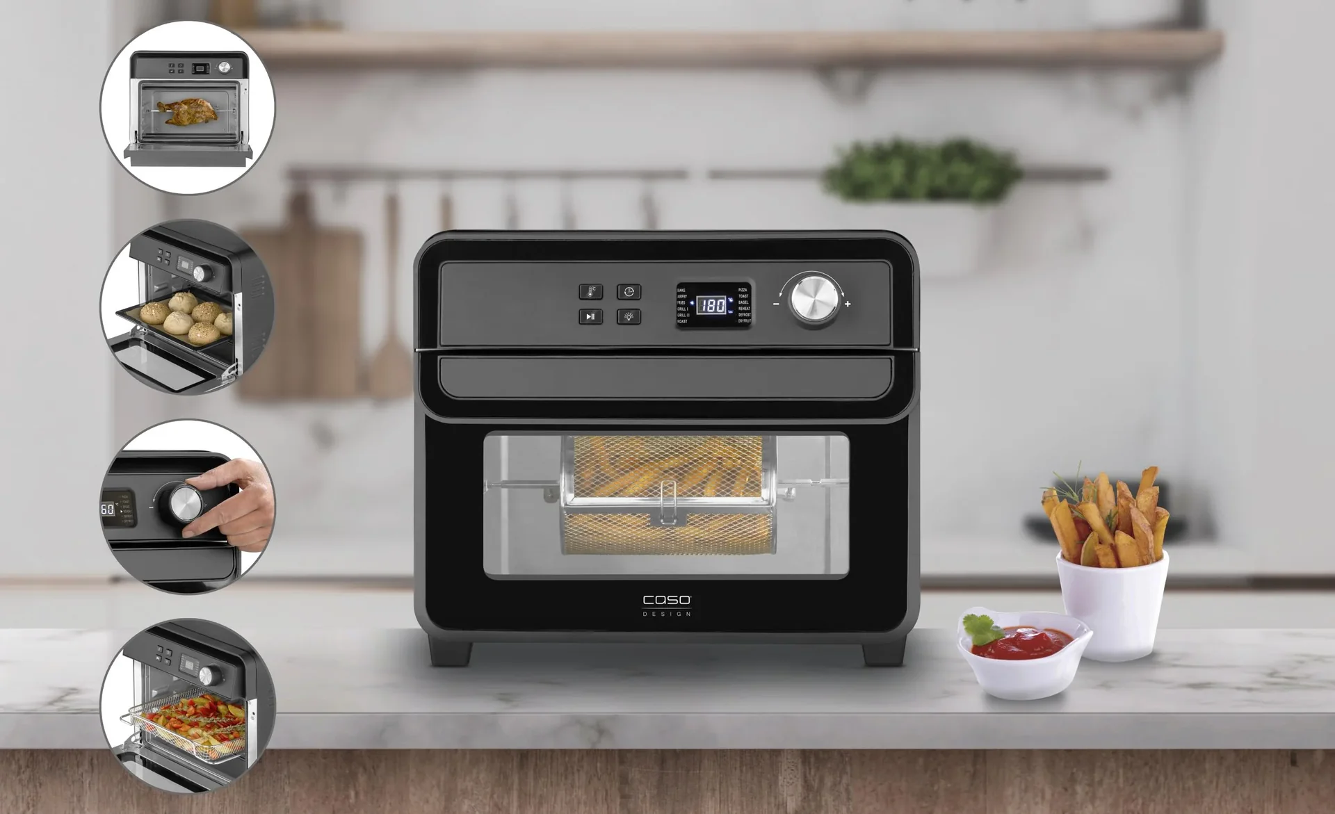 Heißluftfritteuse Air Fry Chef 1700, 22 Liter Garraum. - 4