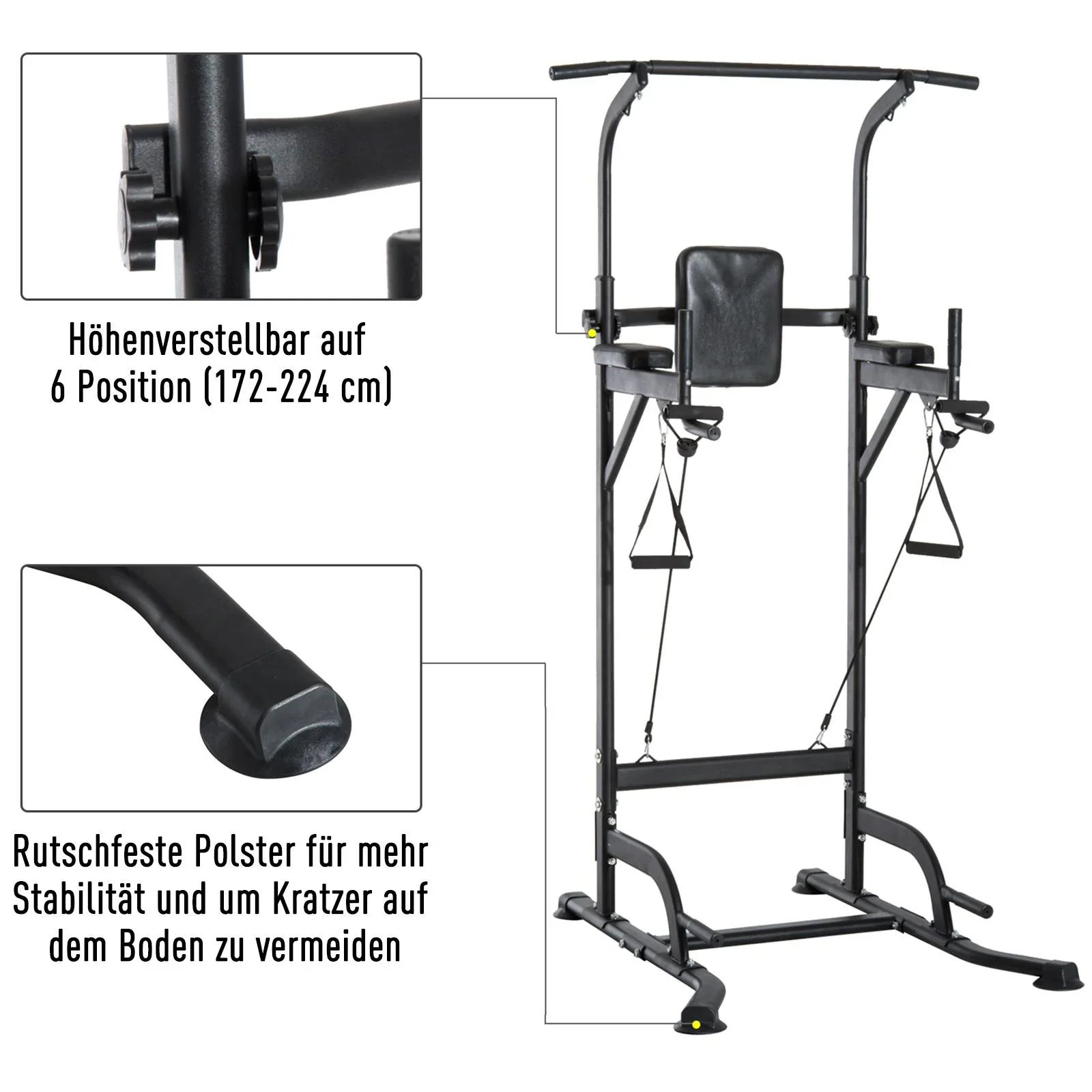 Kraftstation mit Klimmzugstange - 4