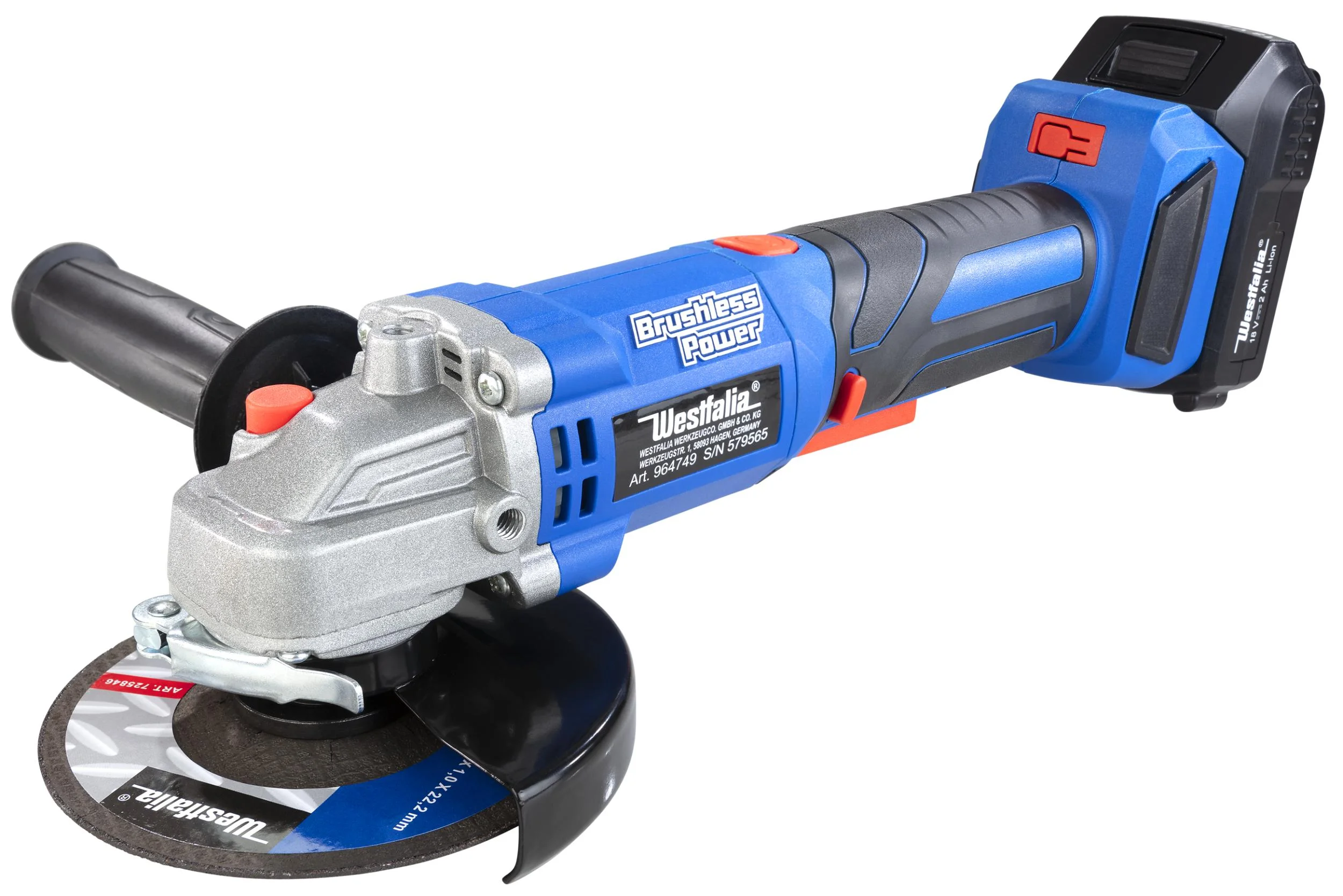 18V Winkelschleifer BL 125 mm - mit Akku und Ladegerät - - 4