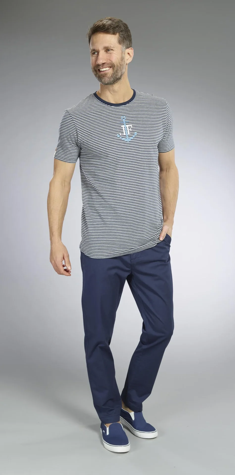 Hose mit Twill, Farbe marine, Gr.48 - 9