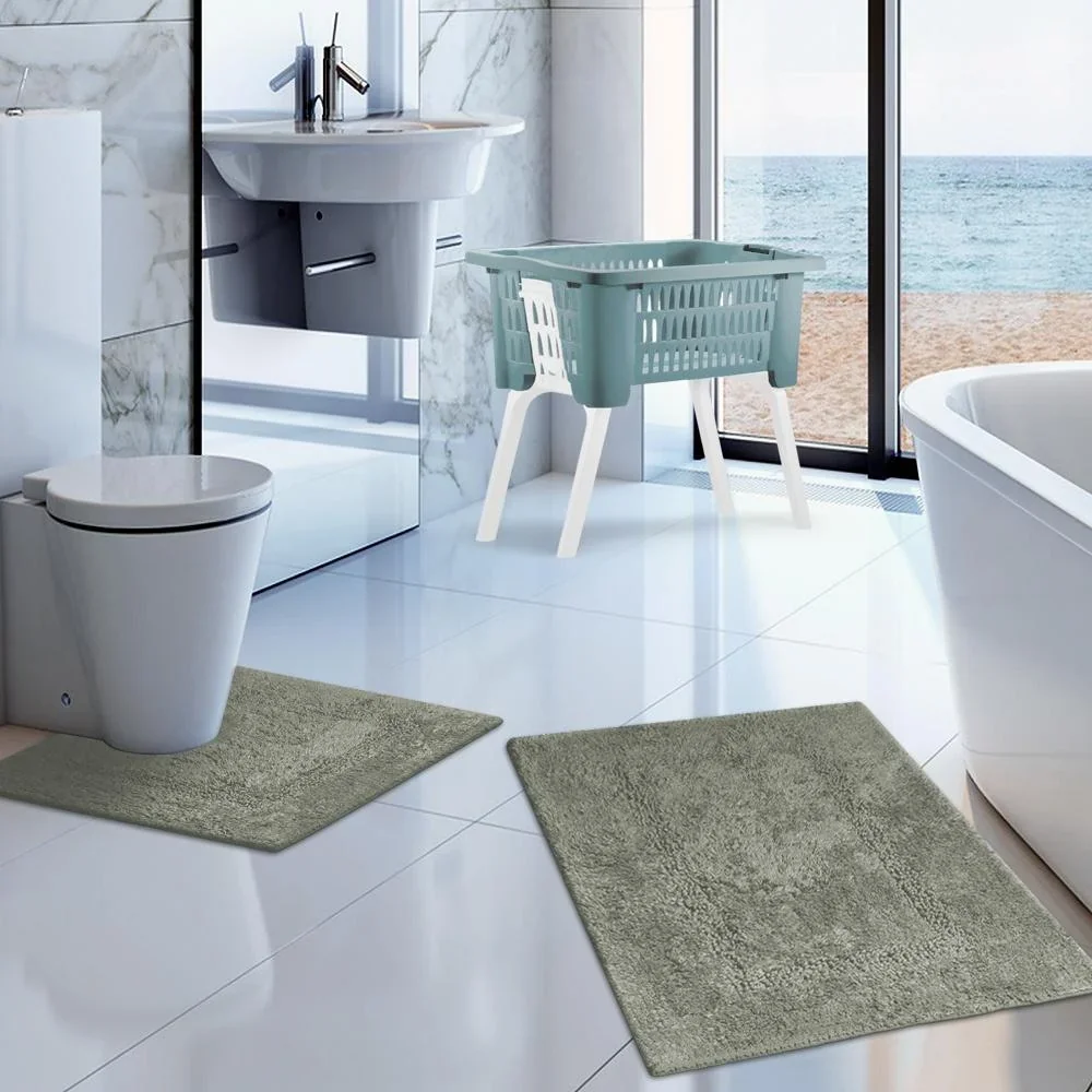 Wäschekorb mit Klappbeinen blau - 2