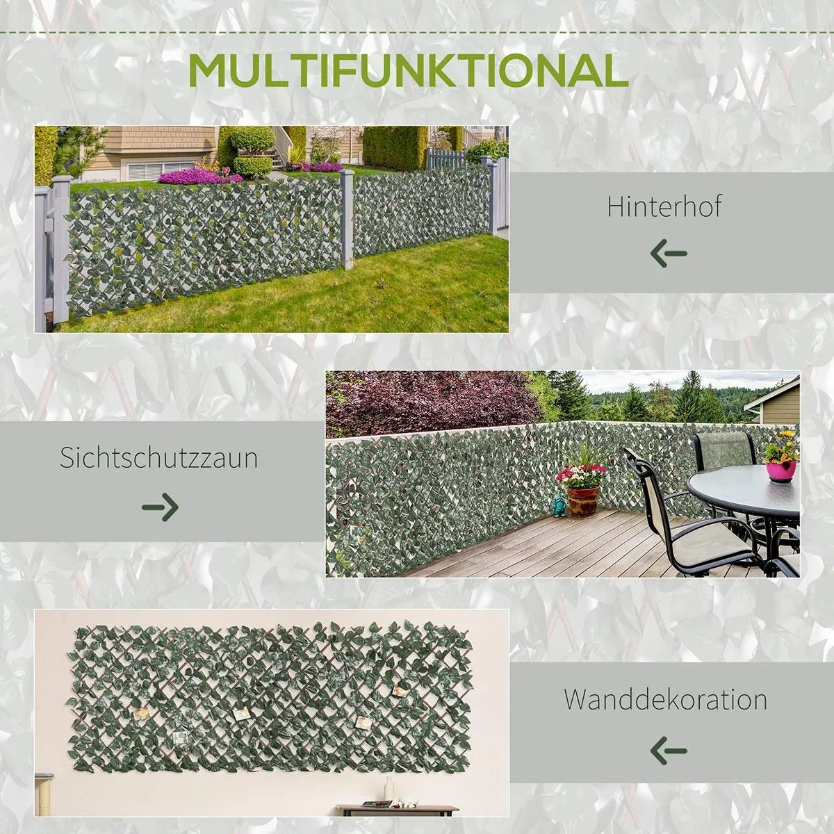 Gartentisch - Metall - Grau - 40 x 40 x 50 cm - 0