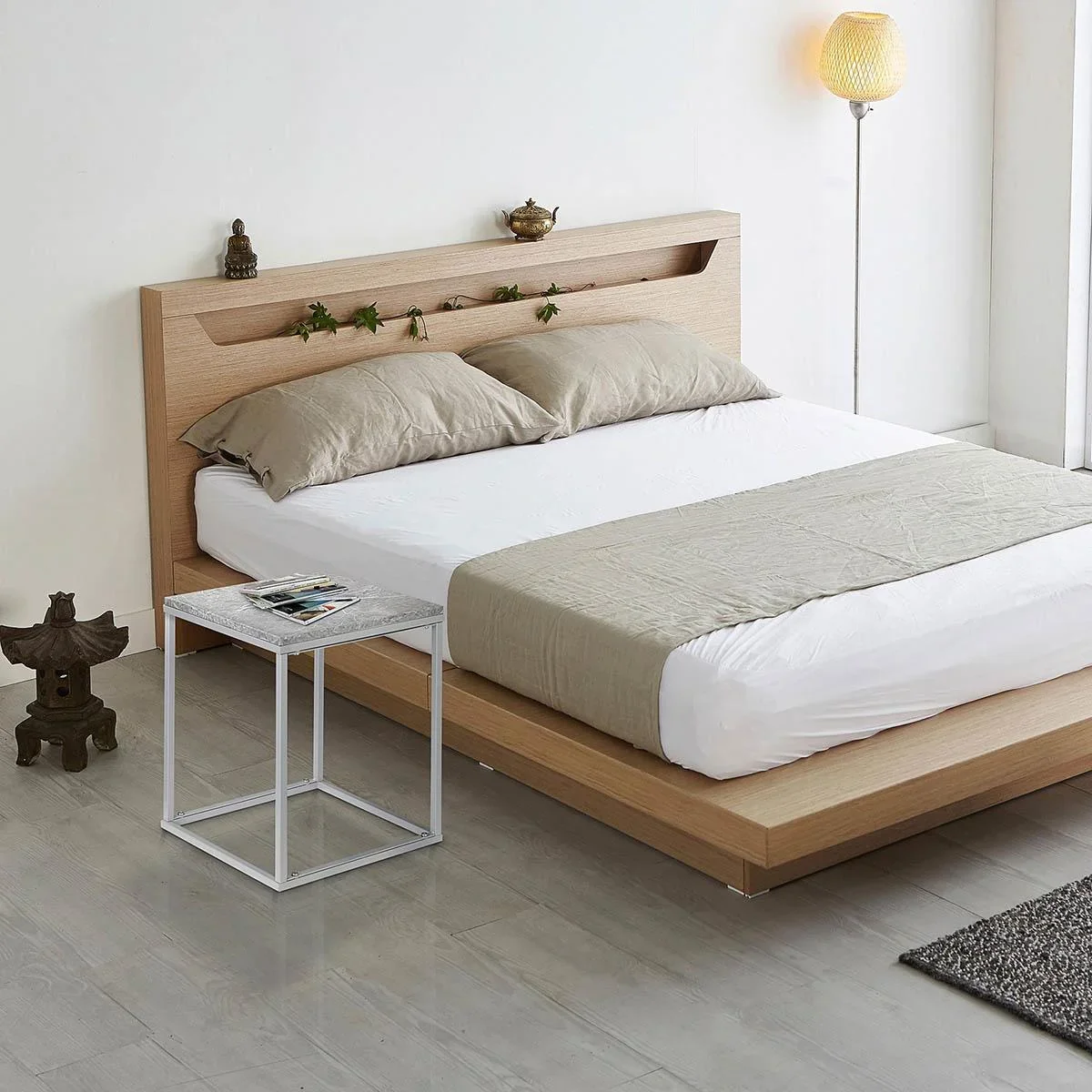 Gartentisch - Metall - Grau - 40 x 40 x 50 cm - 3