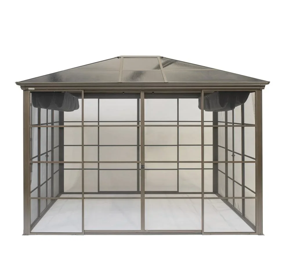 Aluminium Pavillon und Wintergarten Castel, bronze - 1