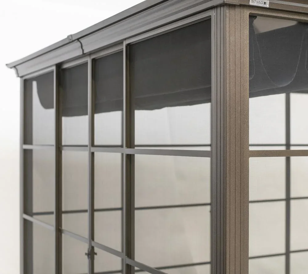 Aluminium Pavillon und Wintergarten Castel, bronze - 6