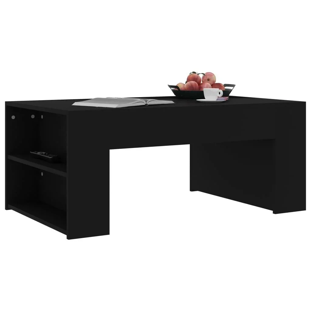 Couchtisch 100x60x42 cm schwarz Spanplatte - 4