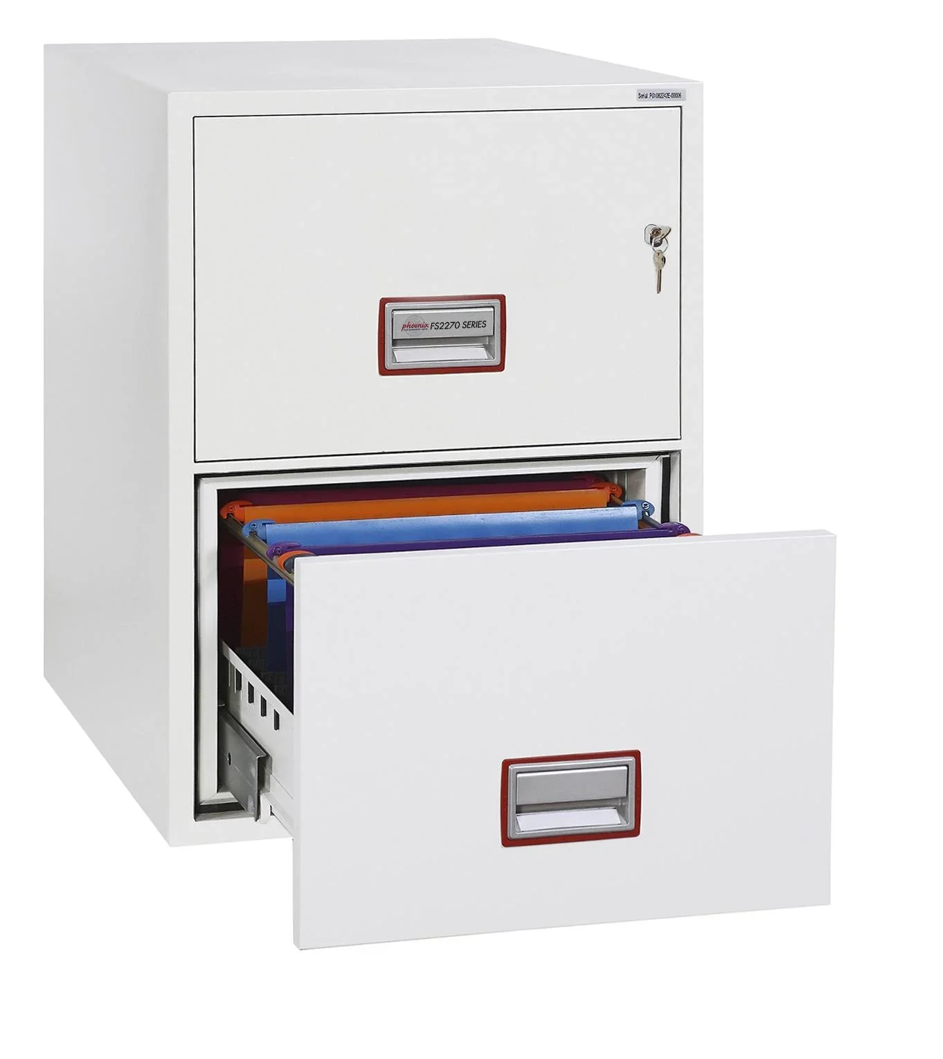 Aktenschrank World Class Vertical Fire File mit 2 Schubladen und Schlüsselschloss - 9