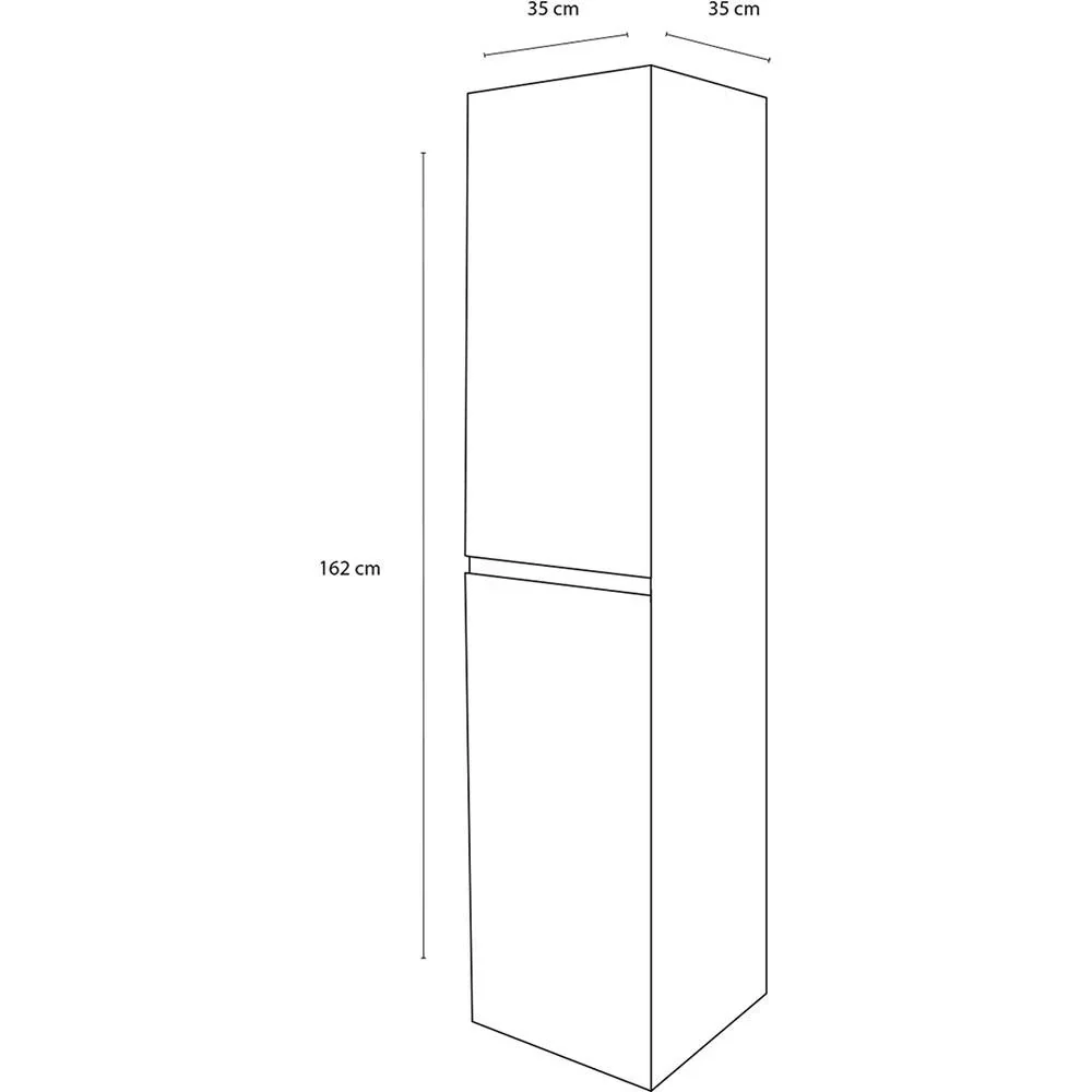 Concept Bade Hoher Schrank links schwartz fsc - 1
