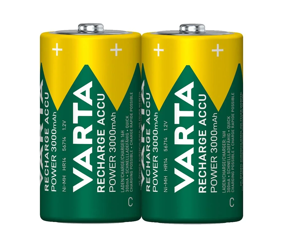 RECHARGE Power Baby C NiMH Akku mit 3000mAh - 2 Stück - 1