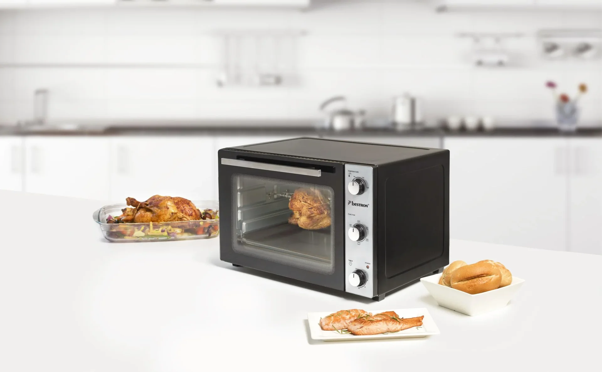 Grill-Backofen mit Drehspieß, Umluftfunktion, 31 Liter, 1500 Watt - 6