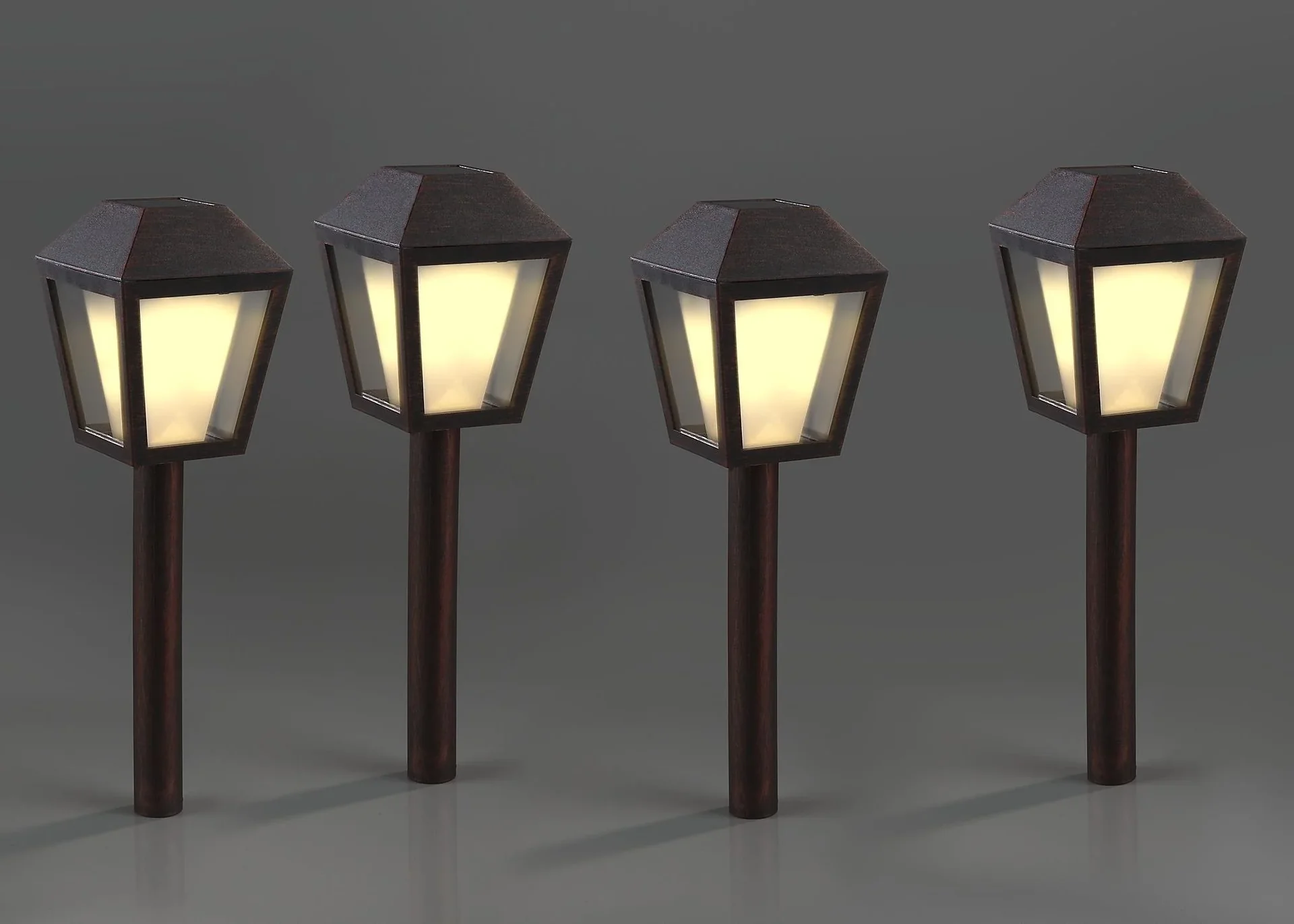 Solar Laterne "Antik" - 4 Stück - 0