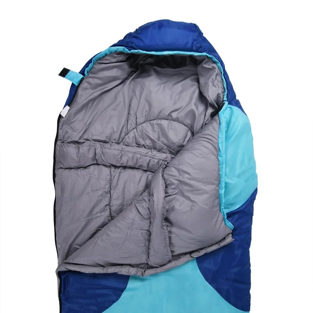Schlafsack Bergsteiger Icy North dunkelblau + hellblau - 0