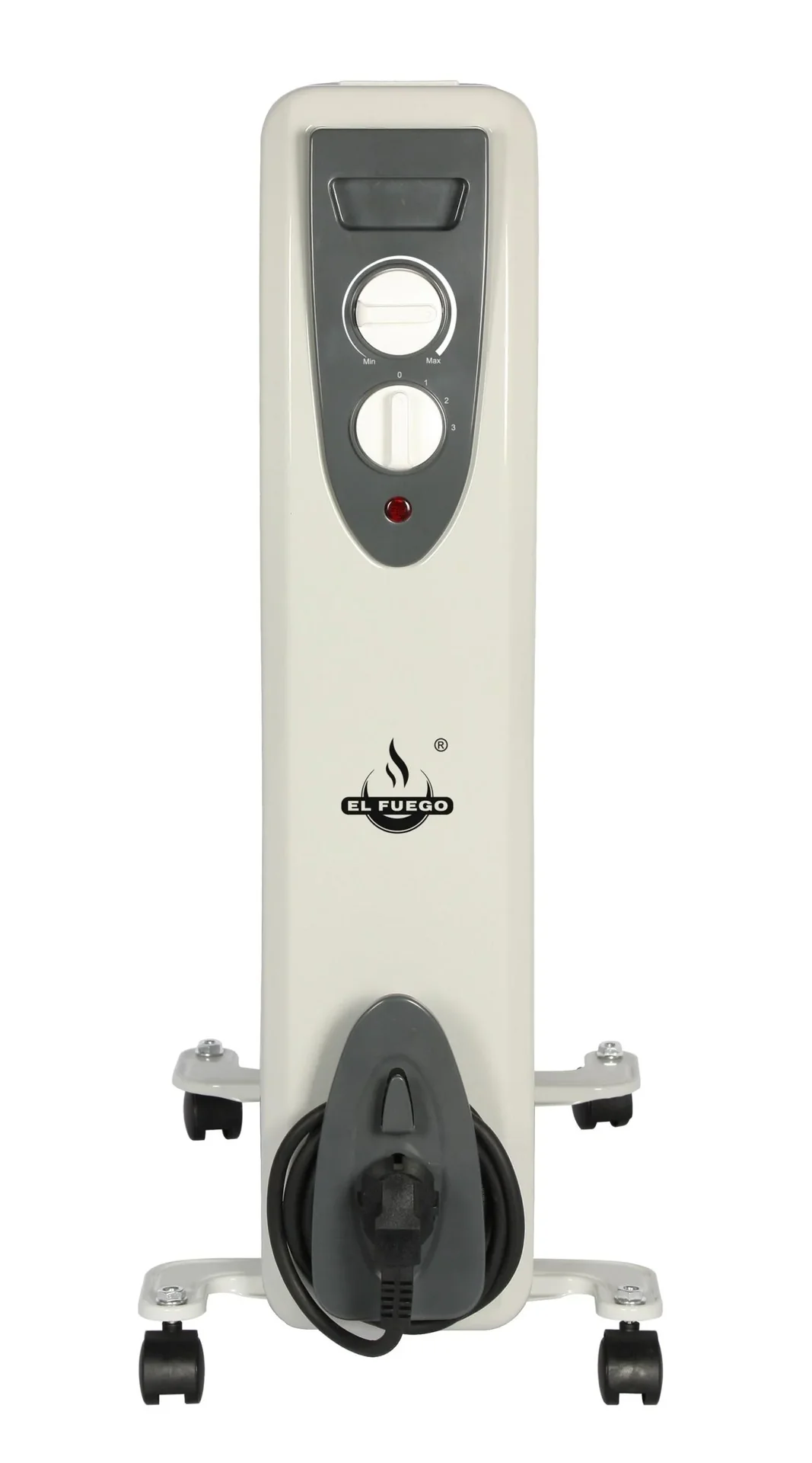 Mobiler Ölradiator, weiß, 7 Rippen - 6