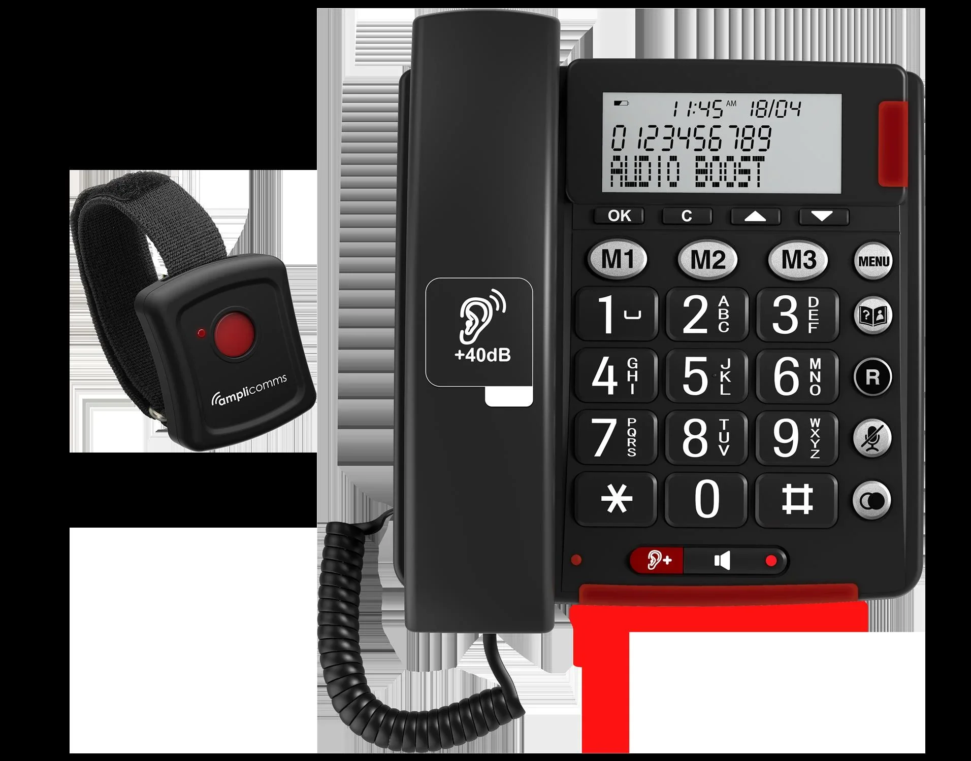 Großtastentelefon mit SOS Sender - 2