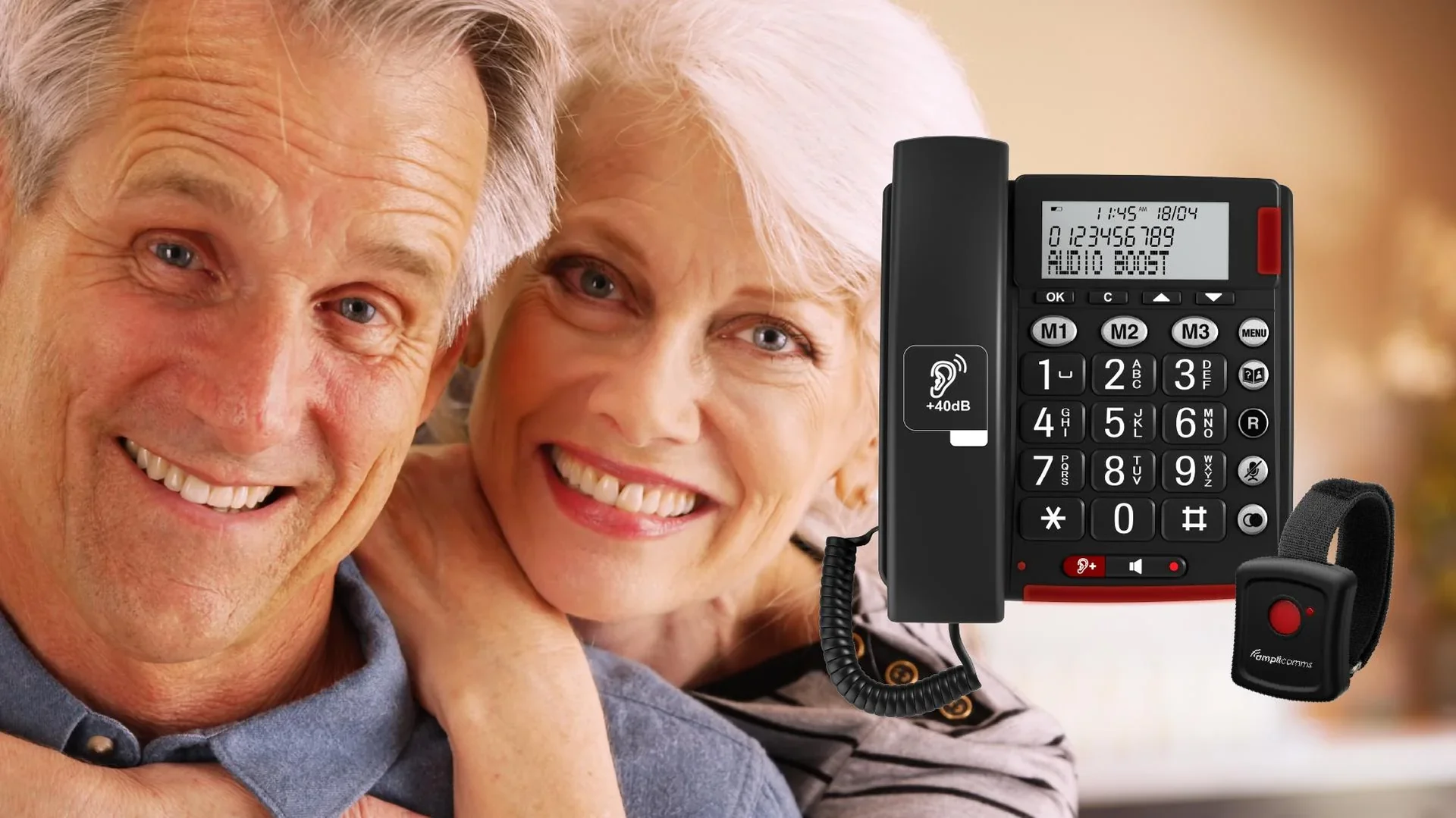 Großtastentelefon mit SOS Sender - 5