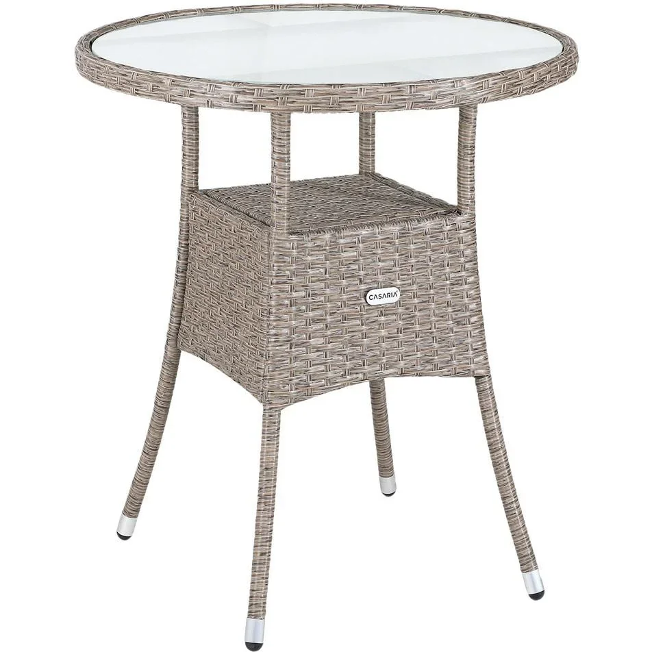 Poly Rattan Tisch - Ø 60cm - Creme - Rund - 2
