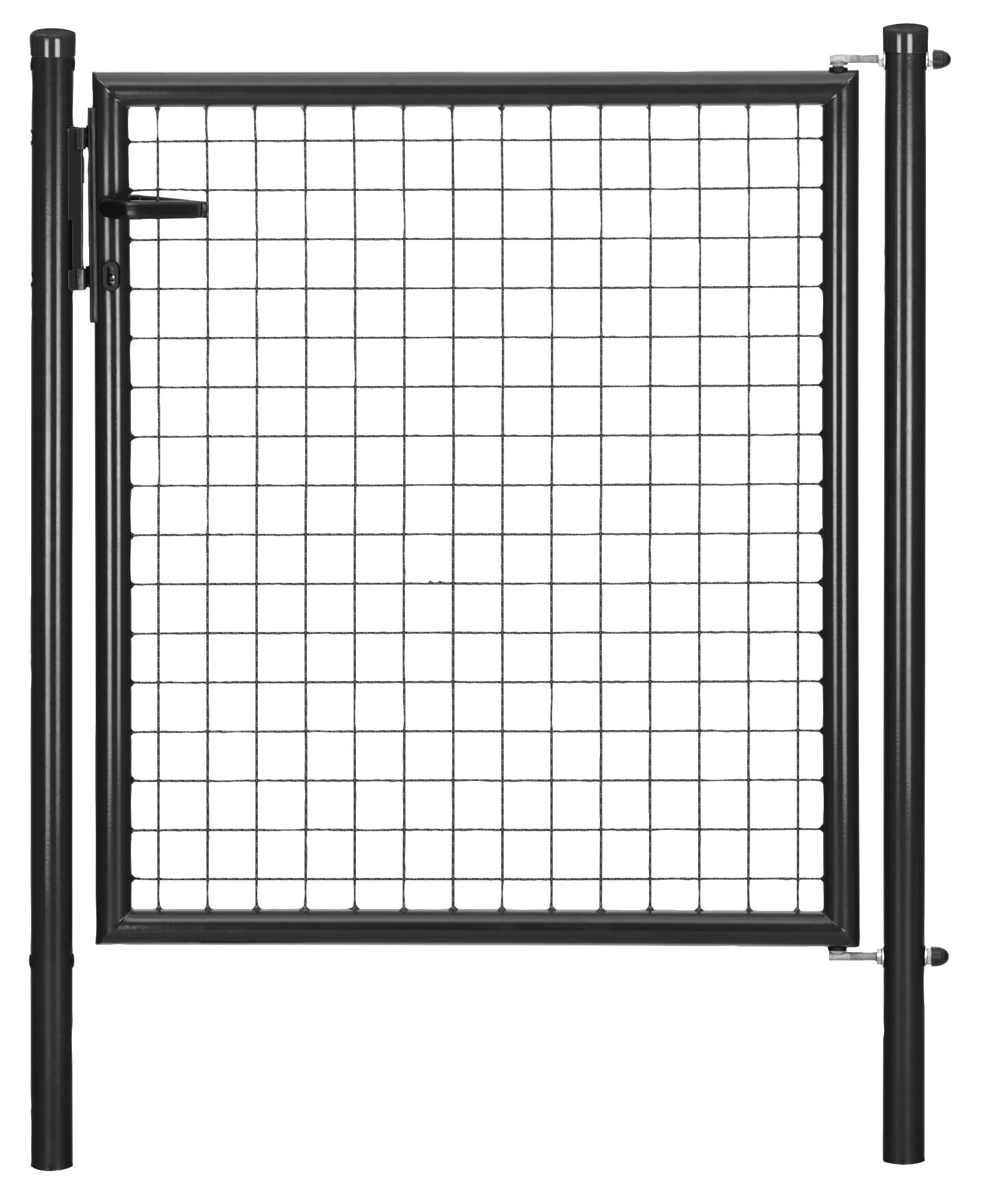 Wellengitter-Einzeltor , anthrazit-metallic, Breite 125 cm, Höhe 150 cm - 0
