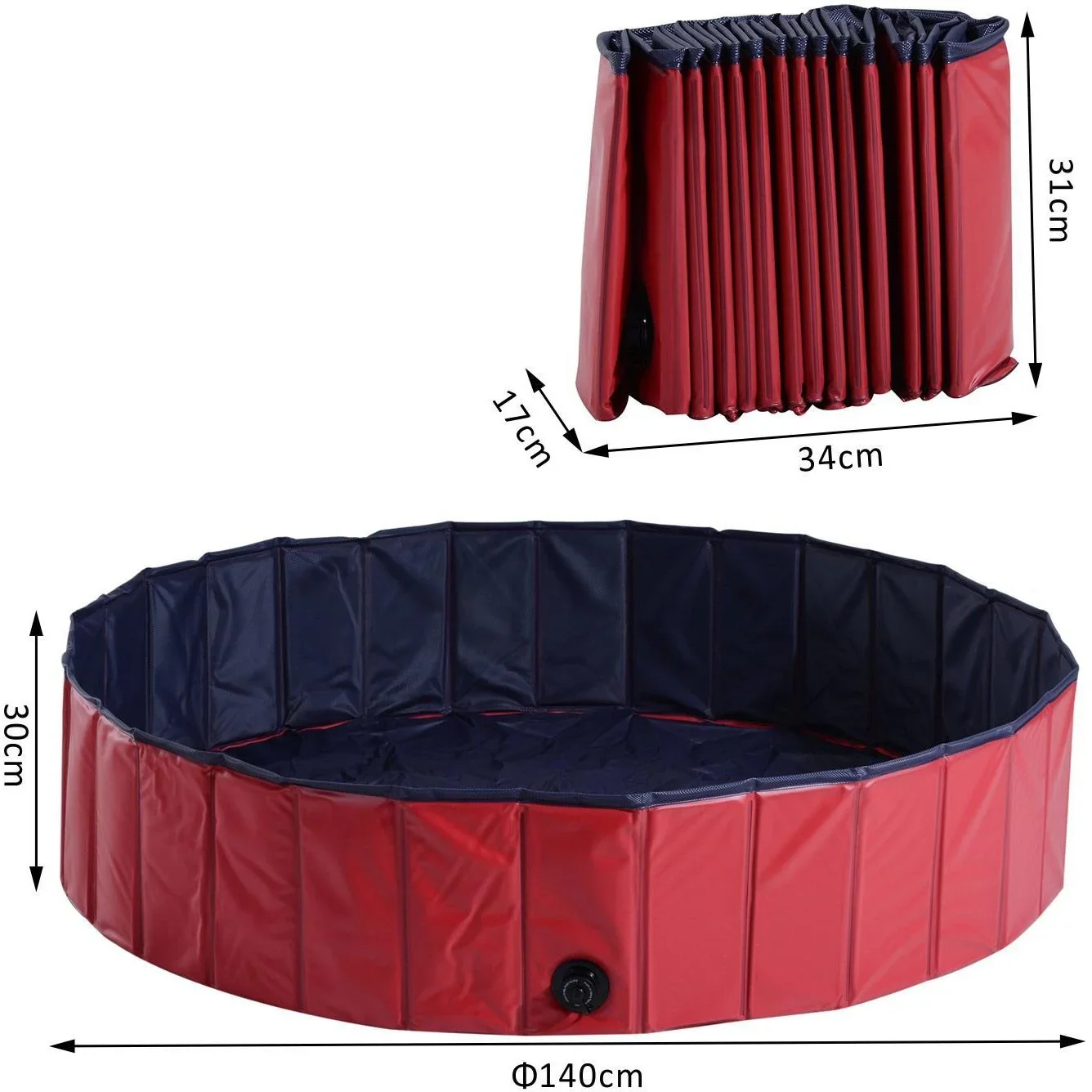 Hundebad Hundepool Schwimmbecken Planschbecken Swimmingpool ?140cm - 3