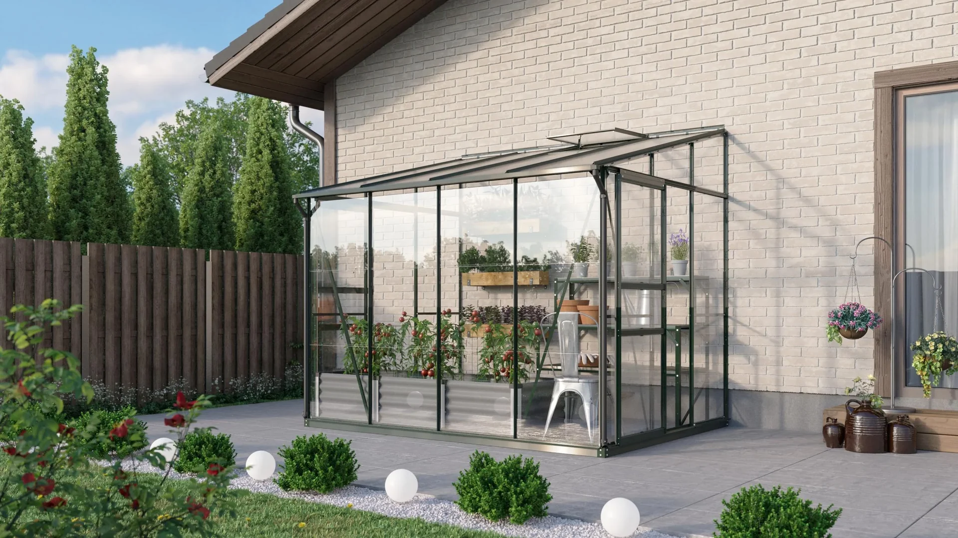 Gewächshaus Osiris 5200 ESG/HKP, Farbe smaragd - 1