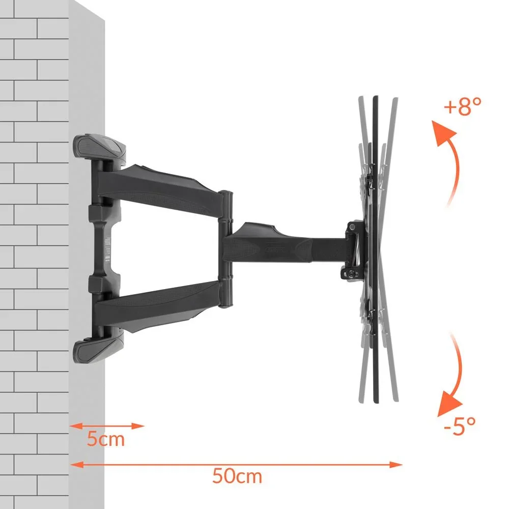 TV-Wandhalterung 55 Zoll Schwarz - 0