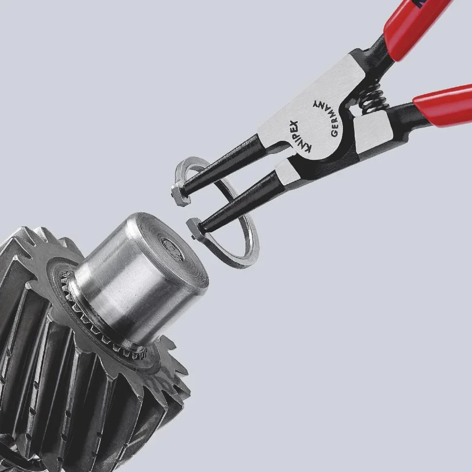 Sicherungsringzange für Außenringe auf Wellen mit Kunststoff überzogen schwarz atramentiert poliert 140 mm - 0