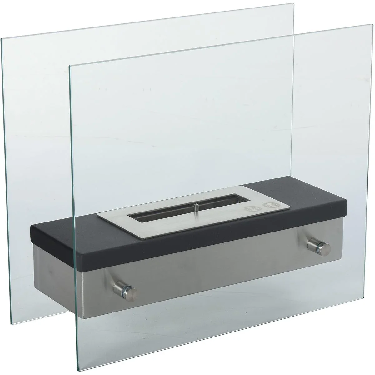 Biokamin Ethanol-Kamin Bio-Ethanol-Brenner 1,5L Brenndauer kein Rauch Edelstahl 47 x 20 x 40 cm - 0