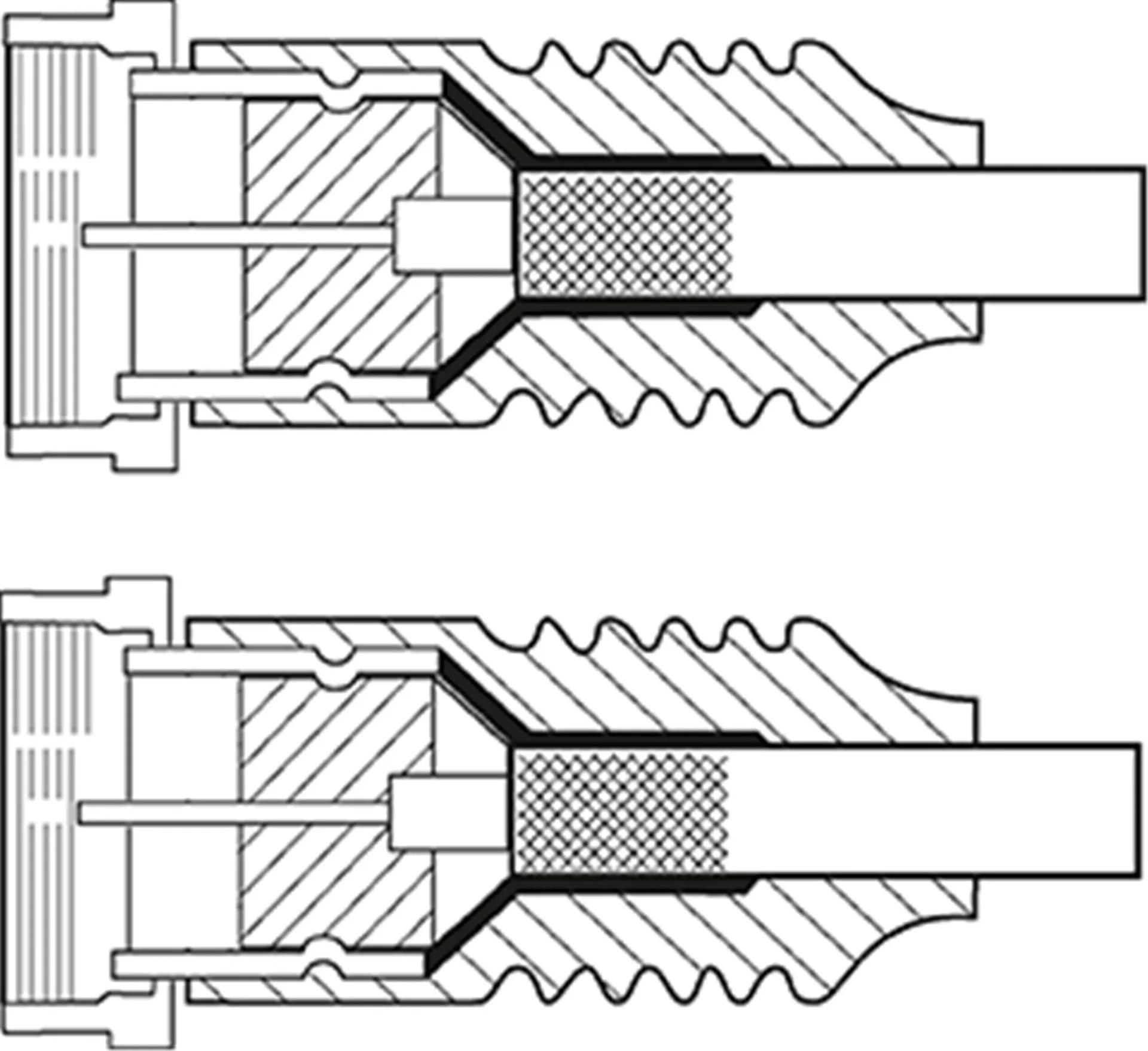 SAT Antennenkabel 135 dB, 4x geschirmt, 1 m, Weiß - vergoldet, F-Stecker > F-Stecker (70598) - 0