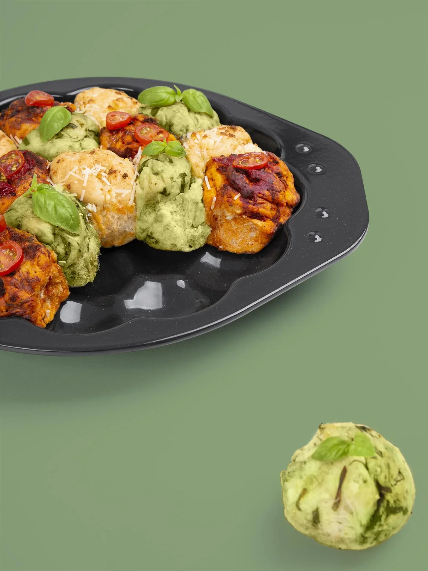 Backform Wolkensonne Emaille, 30 x 35 x 4 cm mit Rezepten - 0