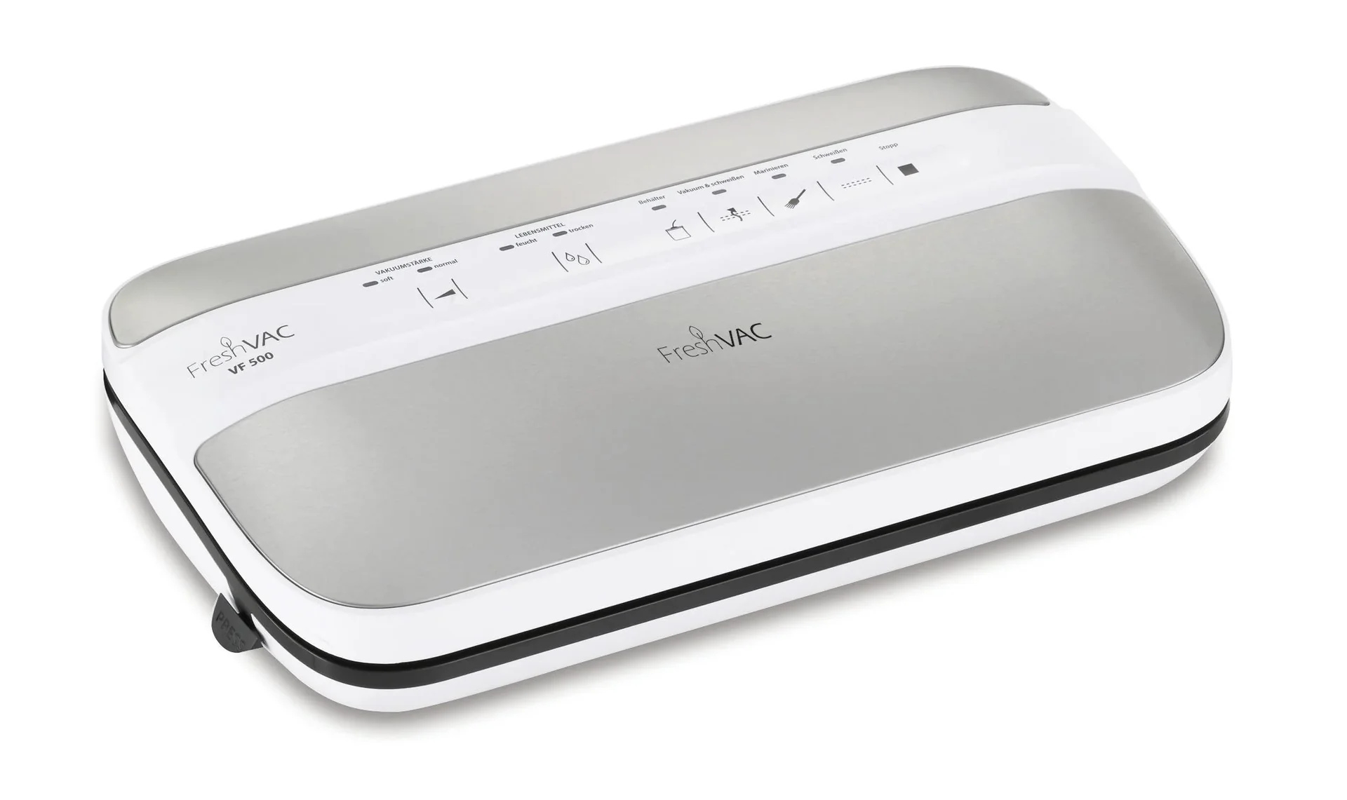 Vakuumierer FreshVAC VF500 Edelstahl, 120 Watt - Mit Folienschneider und Rollenfach! - 1