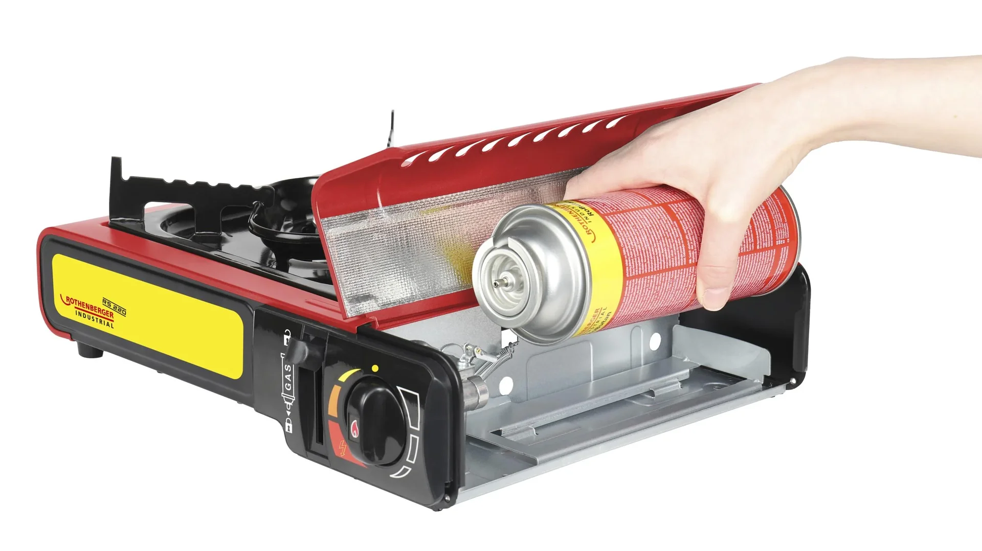 Kompakter Gas-Tischkocher Gourmet RS 220 mit integriertem Kartuschenfach - 7