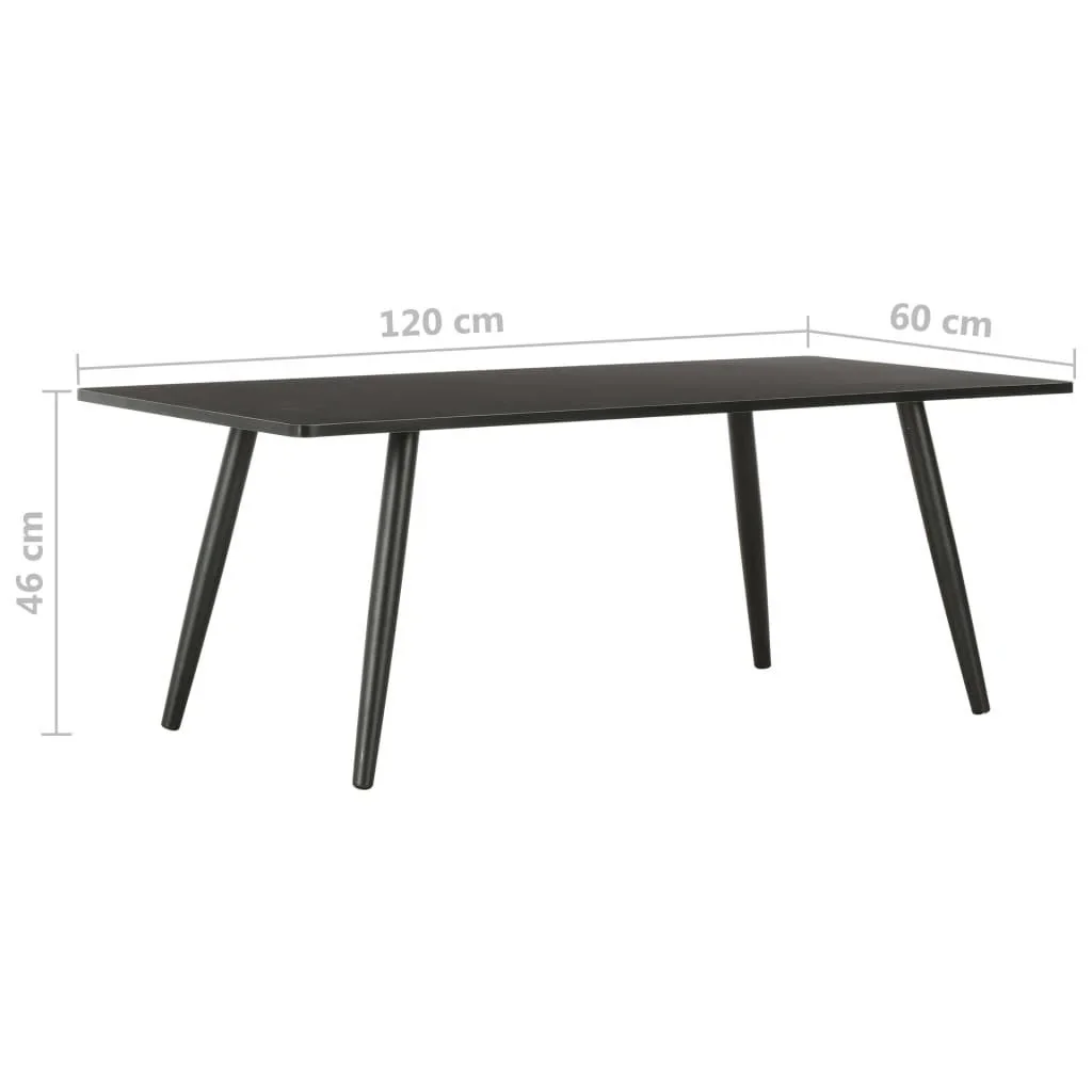 Couchtisch 120x60x46 cm schwarz - 0