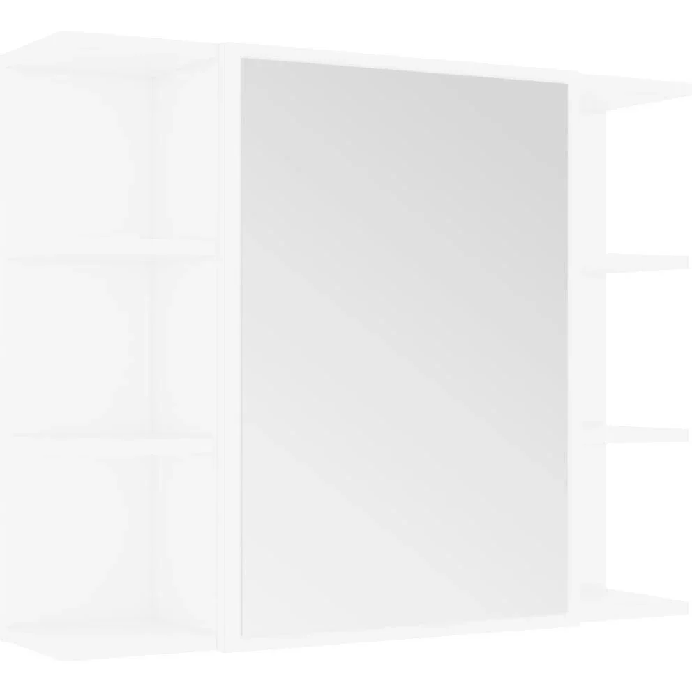 Badspiegelschrank 80x20,5x64 cm Spanplatte weiß - 1