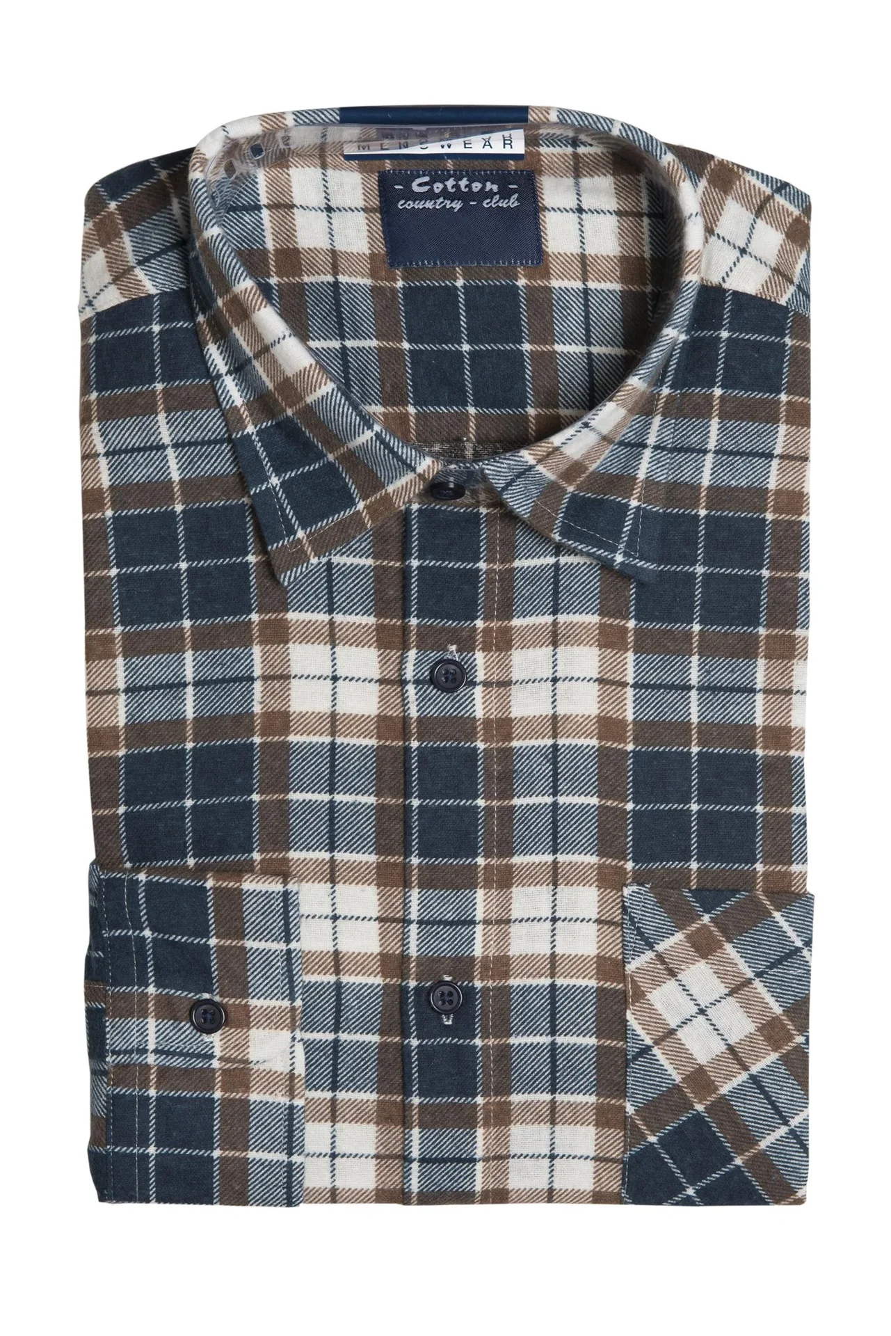 Flanellhemd kariert, Länge 85cm, Gr. 39/40, farblich sortiert - 1