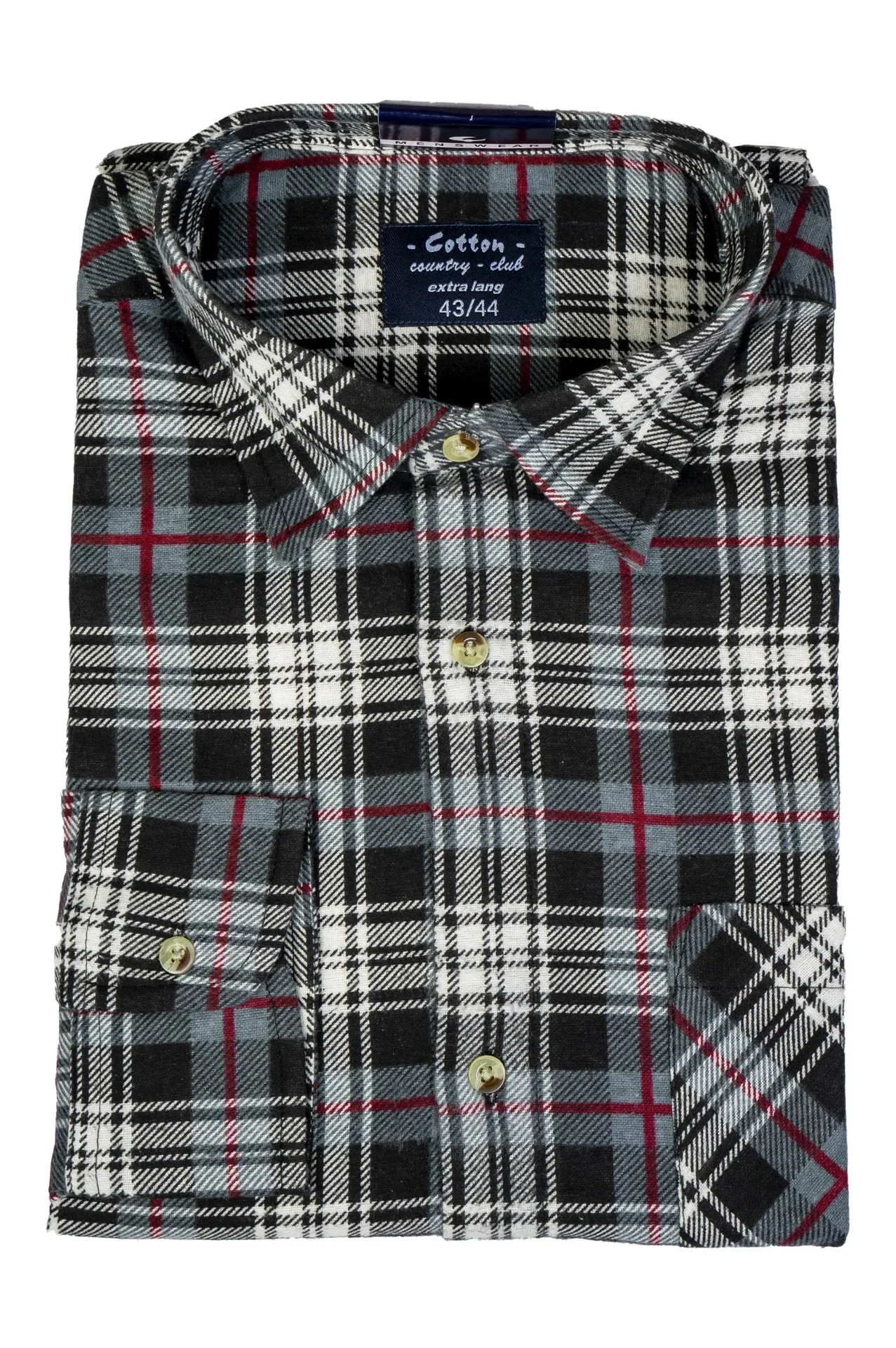 Flanellhemd kariert, Länge 85cm, Gr. 39/40, farblich sortiert - 3