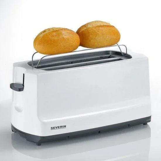 Toaster Langschlitz - geeignet für 4 Scheiben Brot - 1400 Watt - Silber - 0