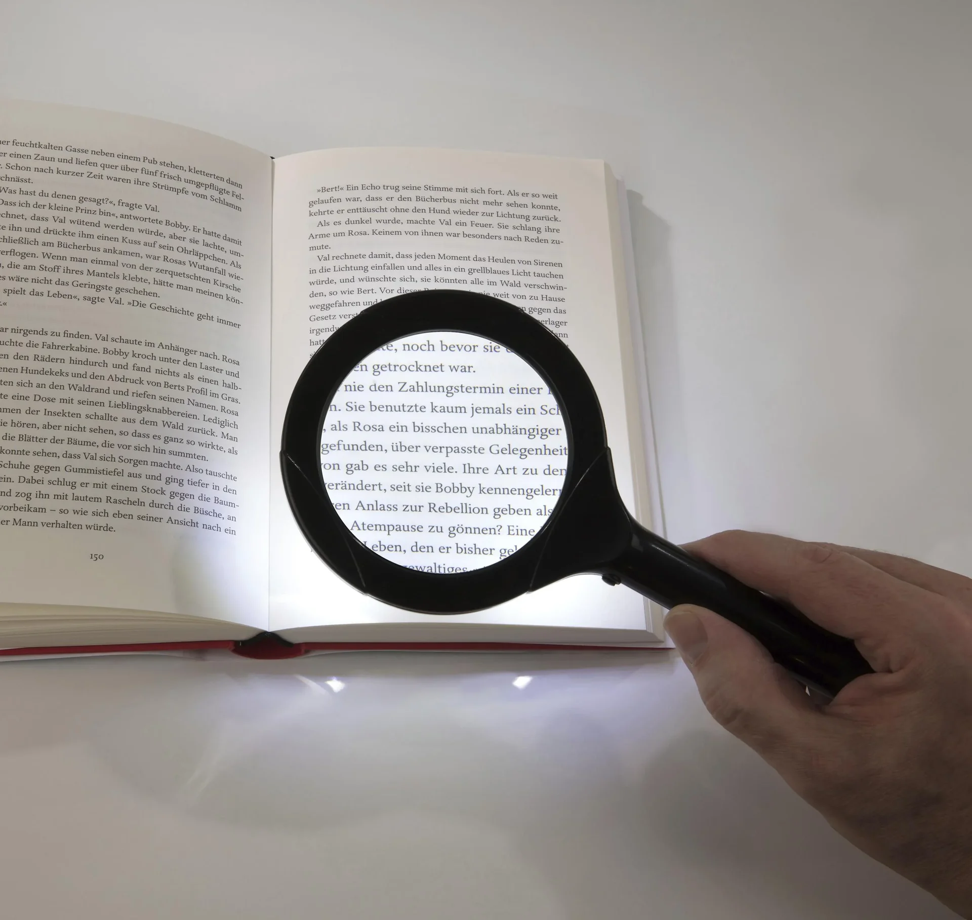 Vergrößerungs-Lupe mit 15 LEDs, Schwarz - 5