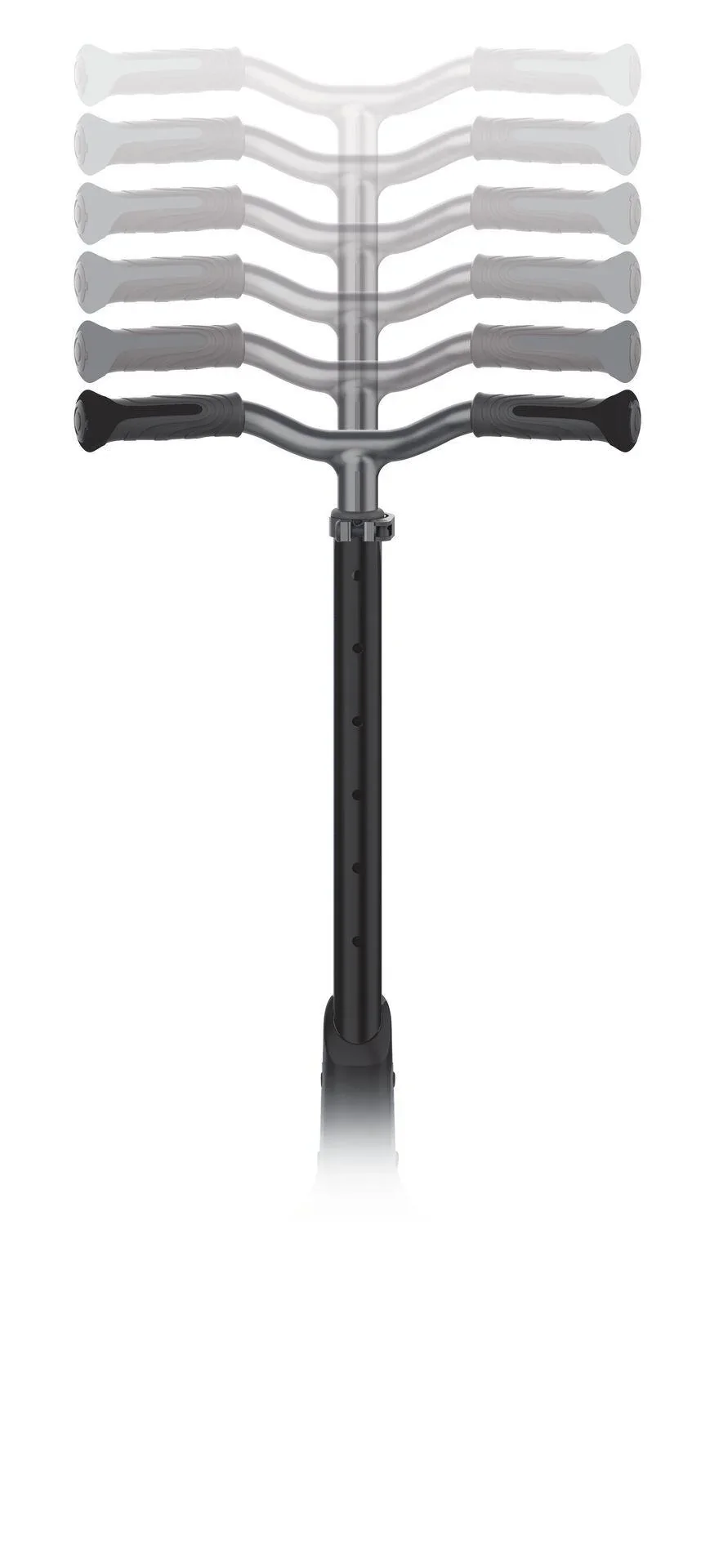 ULTIMUM   Tretroller Kinder Erwachsene, 125/90 mm extra breit, ABEC 7, 3-rädrig, höhenverstellbar, grau - 5