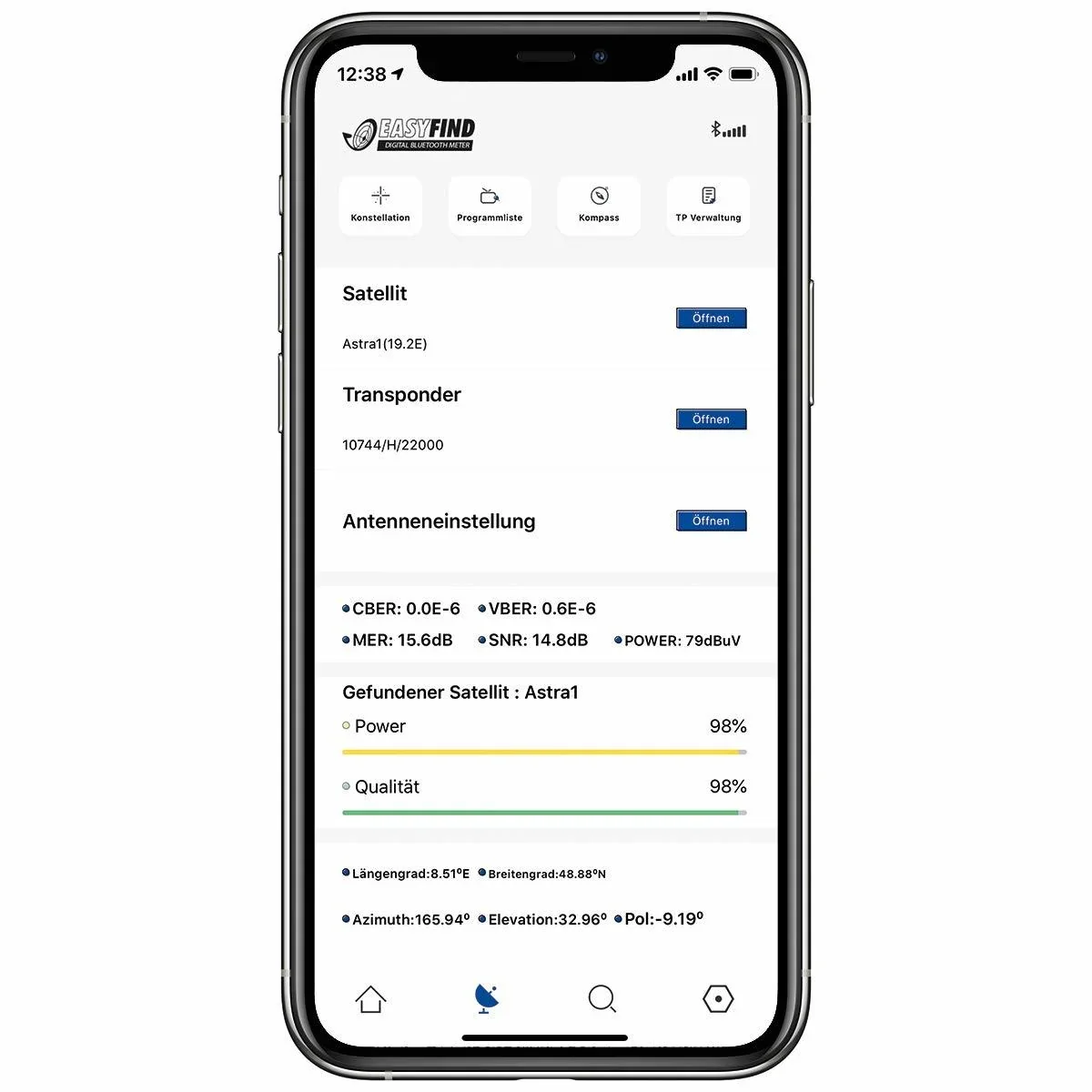 Satfinder mit Bluetooth und App Steuerung - 4