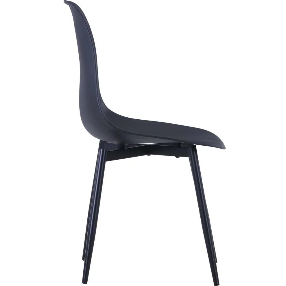 Esstischstühle 4 Stück PP schwarz - 2