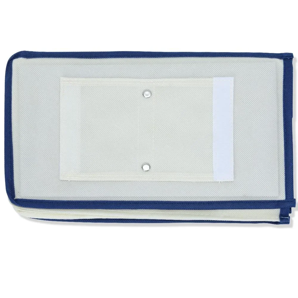 2x Garderobenbügel mit 6 Fächern in beige/blau - 2