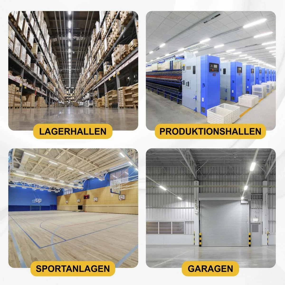 LED-HighBay in linearer Form bietet 100 W, 12000 lm, 5000 K (neutralweiß), IP65 & ENEC-Zertifizierung - 0