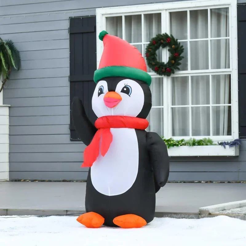 Aufblasbarer Weihnachts-Pinguin 1,6 m Weihnachtsdekoration - 1